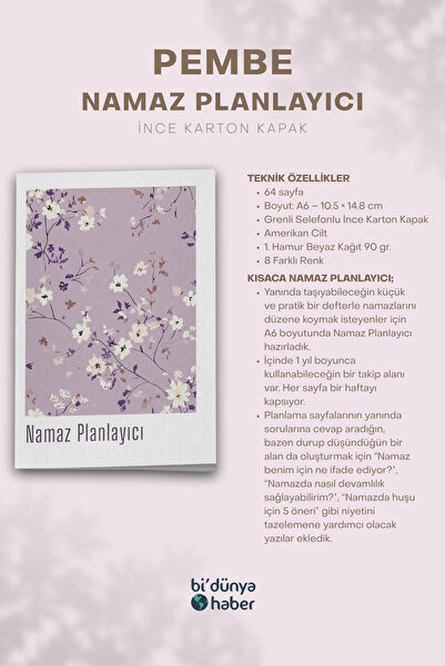 Bi Dünya Haber My 1-Year Prayer Planner Notebook - Lilac