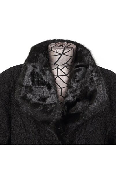Nezi Black Fabric Coat