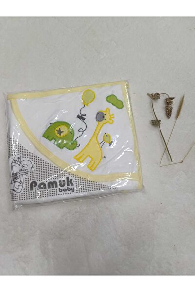 PAMUKBABY Very Useful 100% Cotton Baby Bath Towel with Pouch (Length:90 Width...