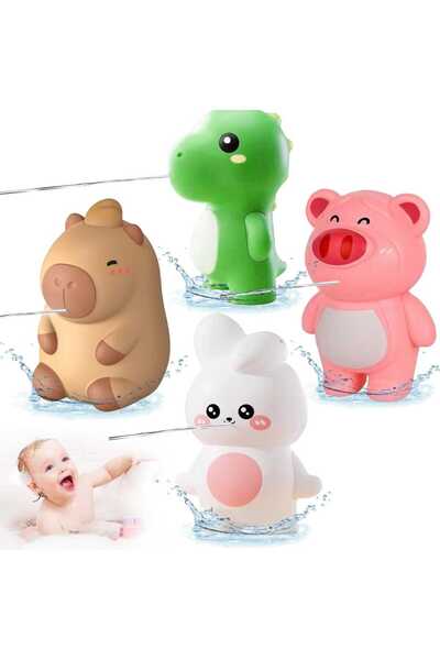 Spritz Bath Toys Pack of 4 Animals for Kids – Multicolor