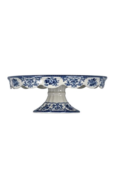 Lucky Art Florantine Pedestal Cake Stand 25cm Blue