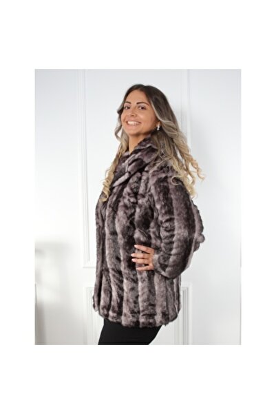 Auren gray faux fur coat
