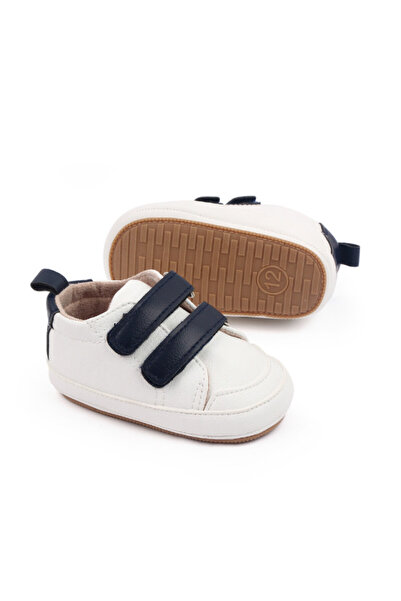 Superbaby White sneakers with black stripes