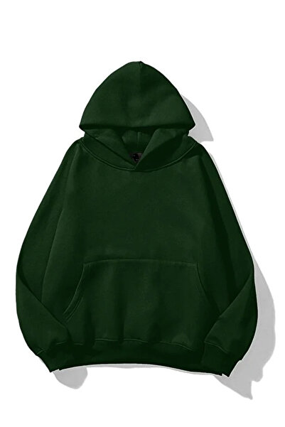 Mayer Butik Unisex Basic Hooded Unprinted Plain Oversized Wide Hoodie Sweatshirt
