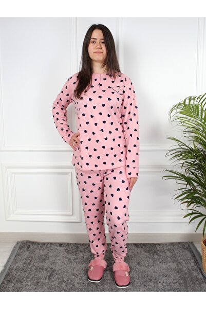 elara Pink pajama with hearts