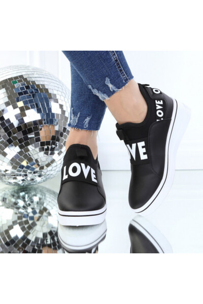 Kiki Black Platform Sneakers ( Leather)