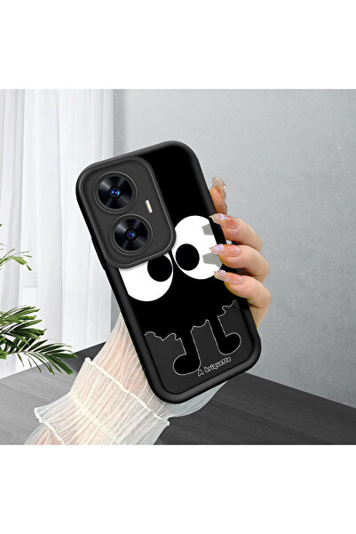 Hontinga حافظة هاتف من السيليكون الناعم متوافقة مع هاتف Realme C55، بتصميم عي...