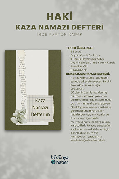 Bi Dünya Haber My 5-Year Accident Prayer Notebook - Khaki