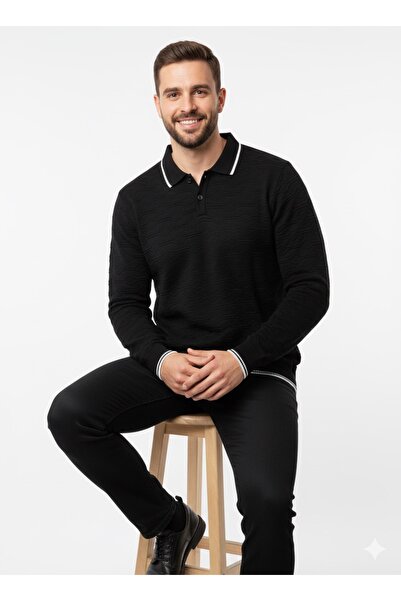 ModaPlaza Men's Polo Neck Sweater 700