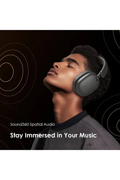 oraimo Boom Pop Lite Wireless Headphones with ENC and Sound360 Spatial Sound - Light Gold