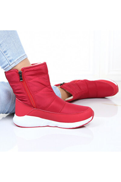 Blanca Red Waterproof Fur-Lined Boots