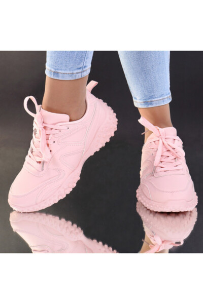 Bianca leather pink sneakers