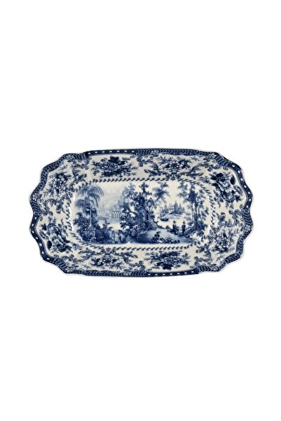 Lucky Art Florantine 25cm 2-Piece Presentation Plate Set Blue