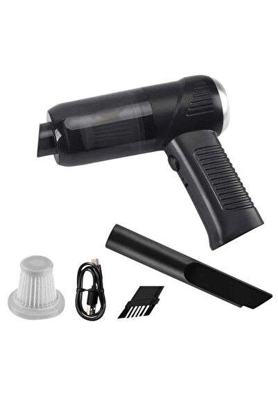 MeK Fine Mini Portable Vacuum 2-in-1 Wireless for Home, Car & Office, Fast USB-C Charging, Black