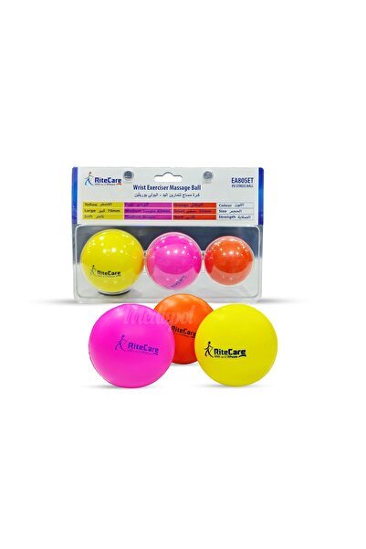 NORDIC CHILLMATE RiteCare EA80SET Wrist Exerciser Massage Ball Set PU Stress Ball