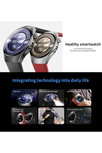 KALOBEE SK45 Pro Smartwatch with 1.53-inch Round AMOLED Display, 3 Pairs of Straps, and Wireless Charging