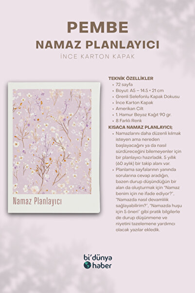 Bi Dünya Haber My 5-Year Prayer Planner Notebook - Pink