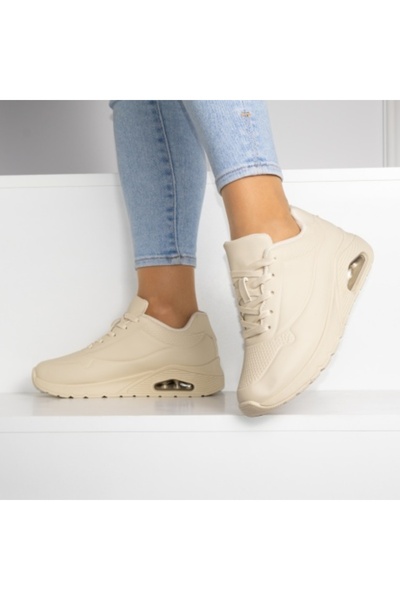 Nico Light beige sneakers, leather