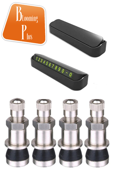 Blooming Plus Blooming Çelik Oto Lastik Sibop Takımı 4 Adet + Telefon Park Nu...