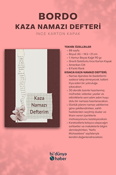 Bi Dünya Haber My 5-Year Accident Prayer Notebook - Burgundy