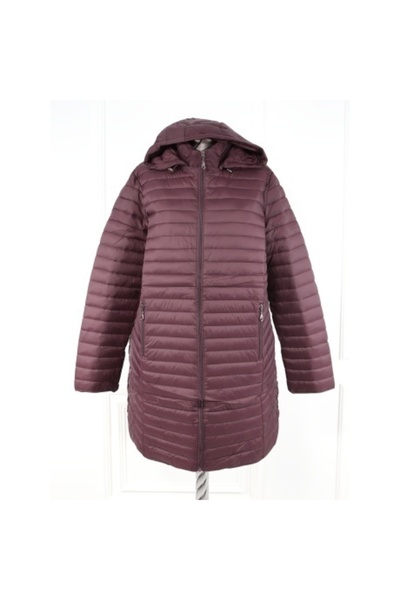 Orien Burgundy three-quarter padded jacket