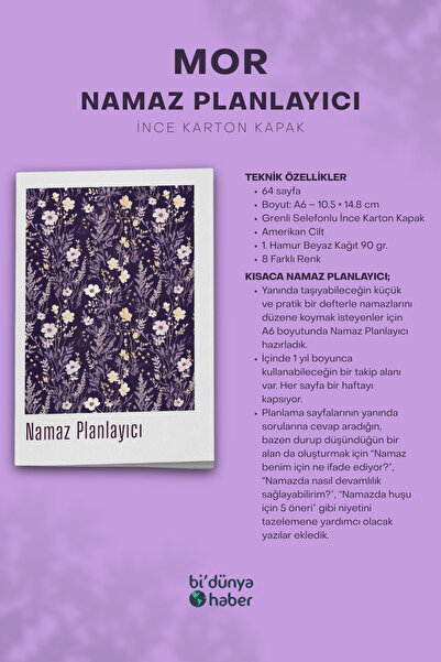 Bi Dünya Haber My 1-Year Prayer Planner Notebook - Purple