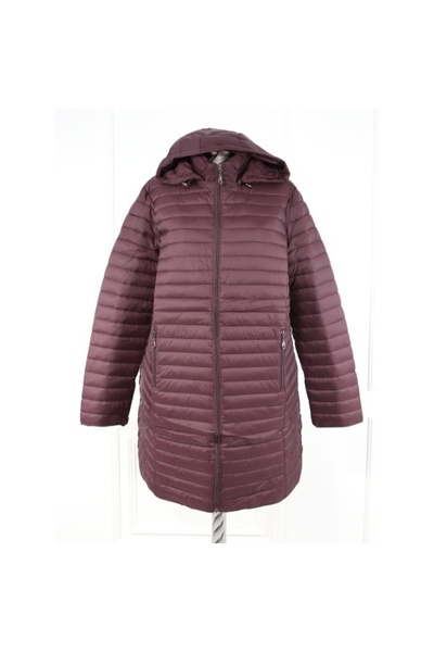Orien Burgundy three-quarter padded jacket