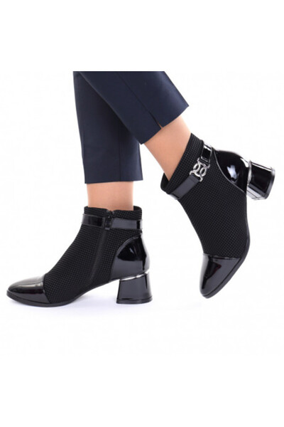 Pimenta black -leather ankle boots