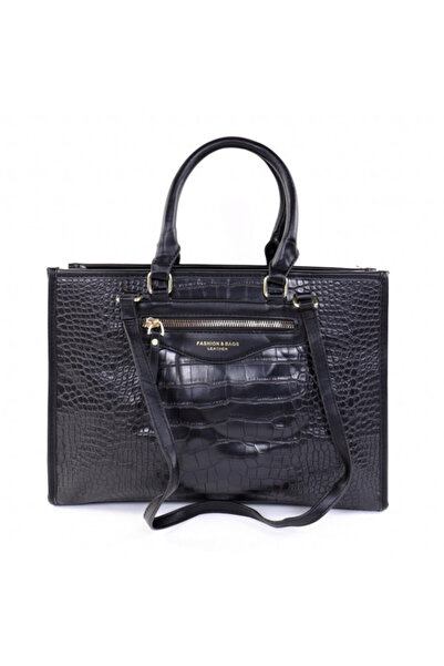 SERA black faux leather handbag