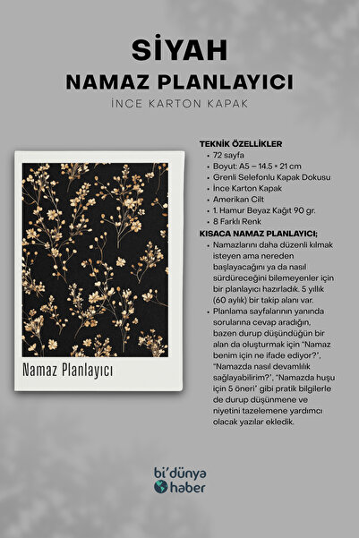 Bi Dünya Haber My 5-Year Prayer Planner Notebook - Black