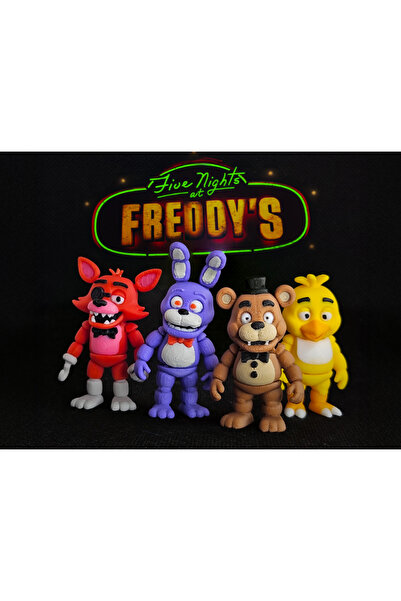 ThreeDesignStore Five Nights at Freddy’s Mini Figür Seti 4’lü