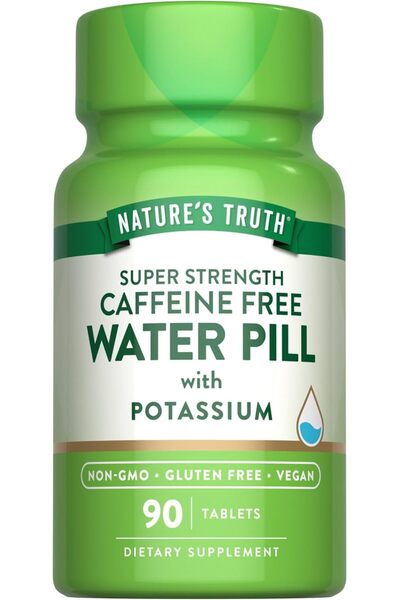 Nature's Truth أقراص الماء فائقة القوة مع كبسولات مغلفة بالبوتاسيوم 90 قرصًا متعدد الفيتامينات