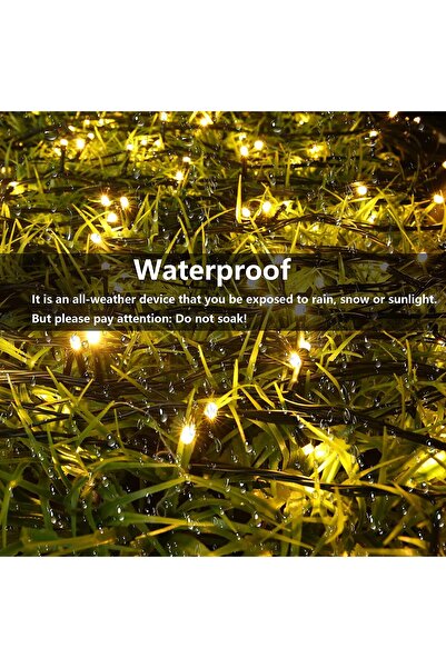 OEM Christmas lights 200 LED, 20 meters, warm white, weatherproof, 8 operating modes