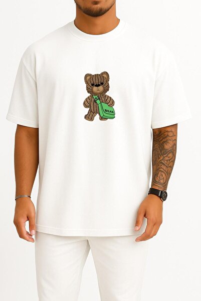 Bahriyeli Collection Oversize kroj Zeleni Torba paket Slatki medvedić kofer Š...