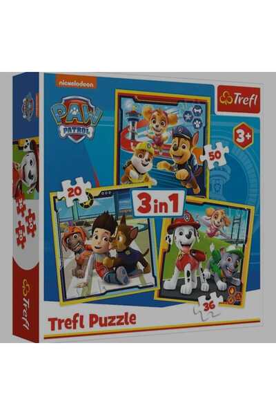 Trefl Paw Patrol 3 in 1 Puzzle Set