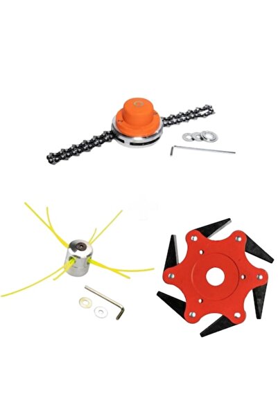 Campion Brushcutter set with 3 accessories: aluminum 4-line spool, 6-blade disc, chain spool - Top Campion®