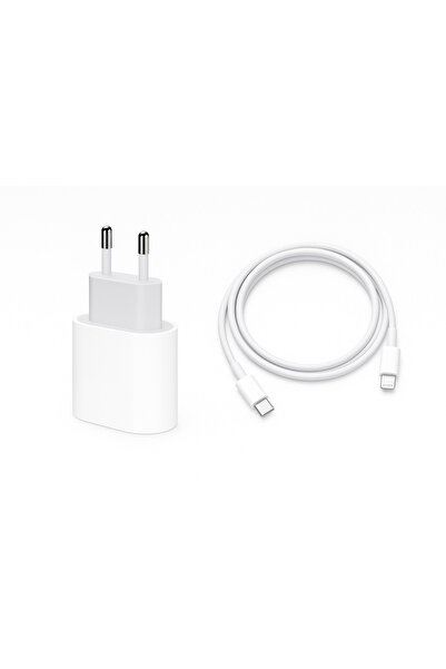 Adeyo Store iPhone Uyumlu 20W Hızlı Şarj Adaptörü + Lightning Kablo (Tüm Mode...