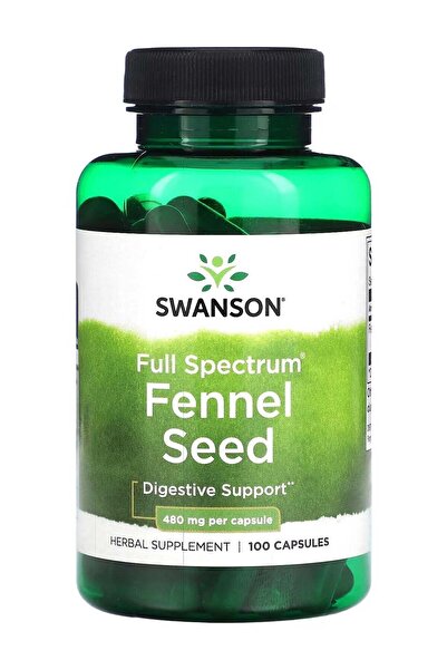 SWANSON بذور الشمر كاملة الطيف 480 ملغ 100 كبسولة