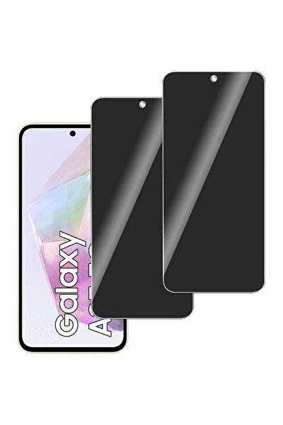 HYX واقي شاشة الخصوصية لهاتف Samsung Galaxy A35 5G (عبوة من قطعتين) - زجاج مق...