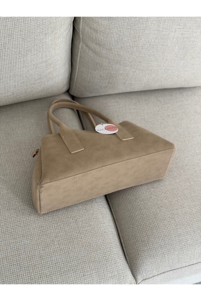 BAGLOVİS Mink Suede Women's Shoulder and Shoulder Bag En32 Boy16