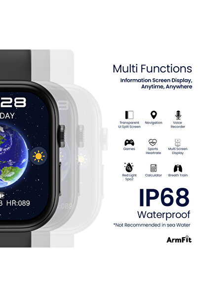 Armfit HULK AiPro smart watch with CHAT GPT AMOLED Always On Display Smart watches for men, BT Calling