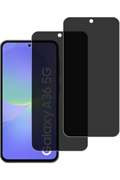 HYX عبوة من قطعتين من واقي الشاشة الزجاجي المقوى للخصوصية لهاتف Samsung Galax...