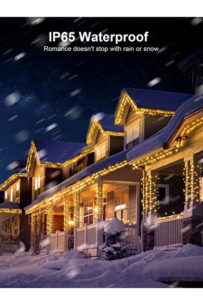 OEM Outdoor decorative lights, 30 meters, 300LED, warm white, waterproof, 8 modes, remote control