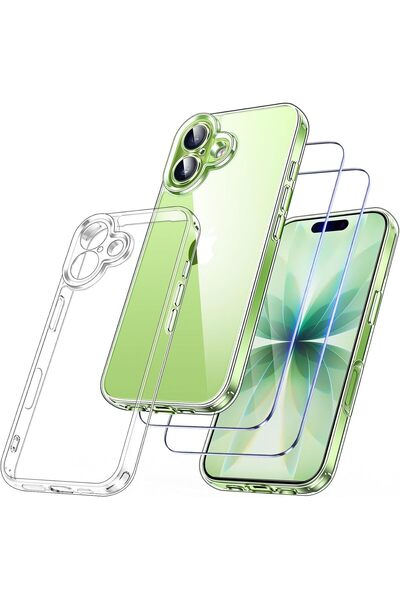 HYX غطاء كاميرا لهاتف iPhone 17 مع واقي شاشة من الزجاج المقوى (شفاف)