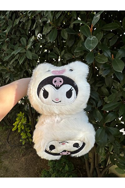 winingo 1 Adet Kışlık Peluş Kulaklık Soğuktan Koruyucu Kuromi Figür Pelüş Kul...