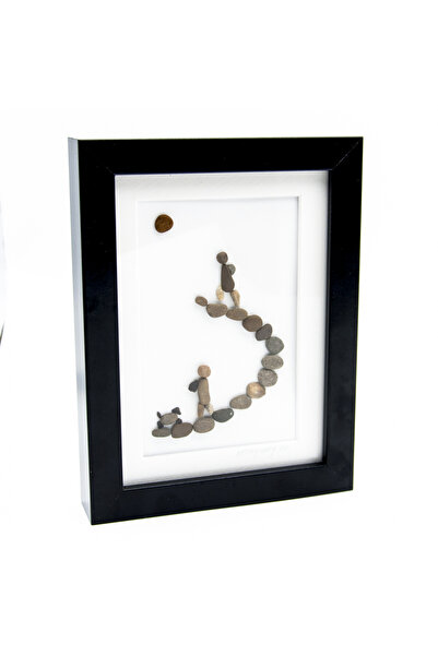 ArtMyWay Tablou Keep Walking - Colectia Pebble Art (cu pietre de râu autentice și elemente naturale)