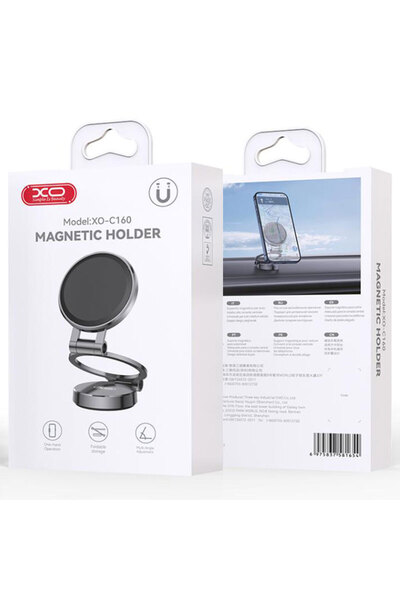 Xo Suport Auto (C160), DashBoard, cu Adeziv, MagRing, TriFold, GRAY