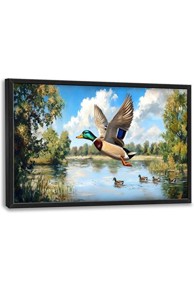 ALAYRA International Beautiful Framed Canvas Wall Art 60×90 cm with Outer Fra...
