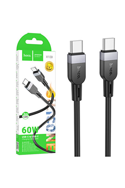 Hoco Cablu Date si Incarcare (X109), USB-C, PD60W, QC3.0, 3A, 3m, BLACK