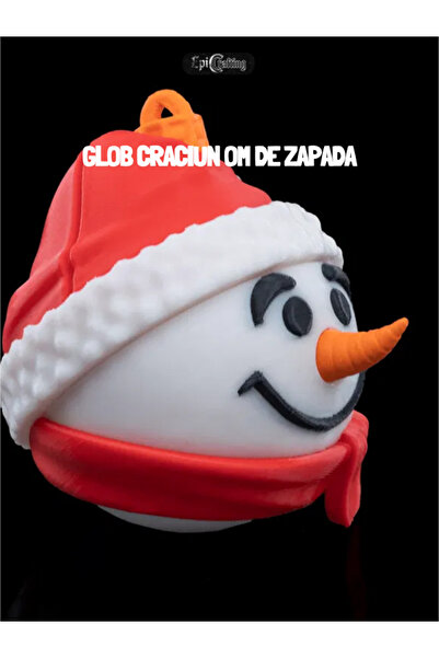 Epic Crafting 3D Snowman Christmas Globe, Merry Tree Ornament, Handmade Festive Decoration